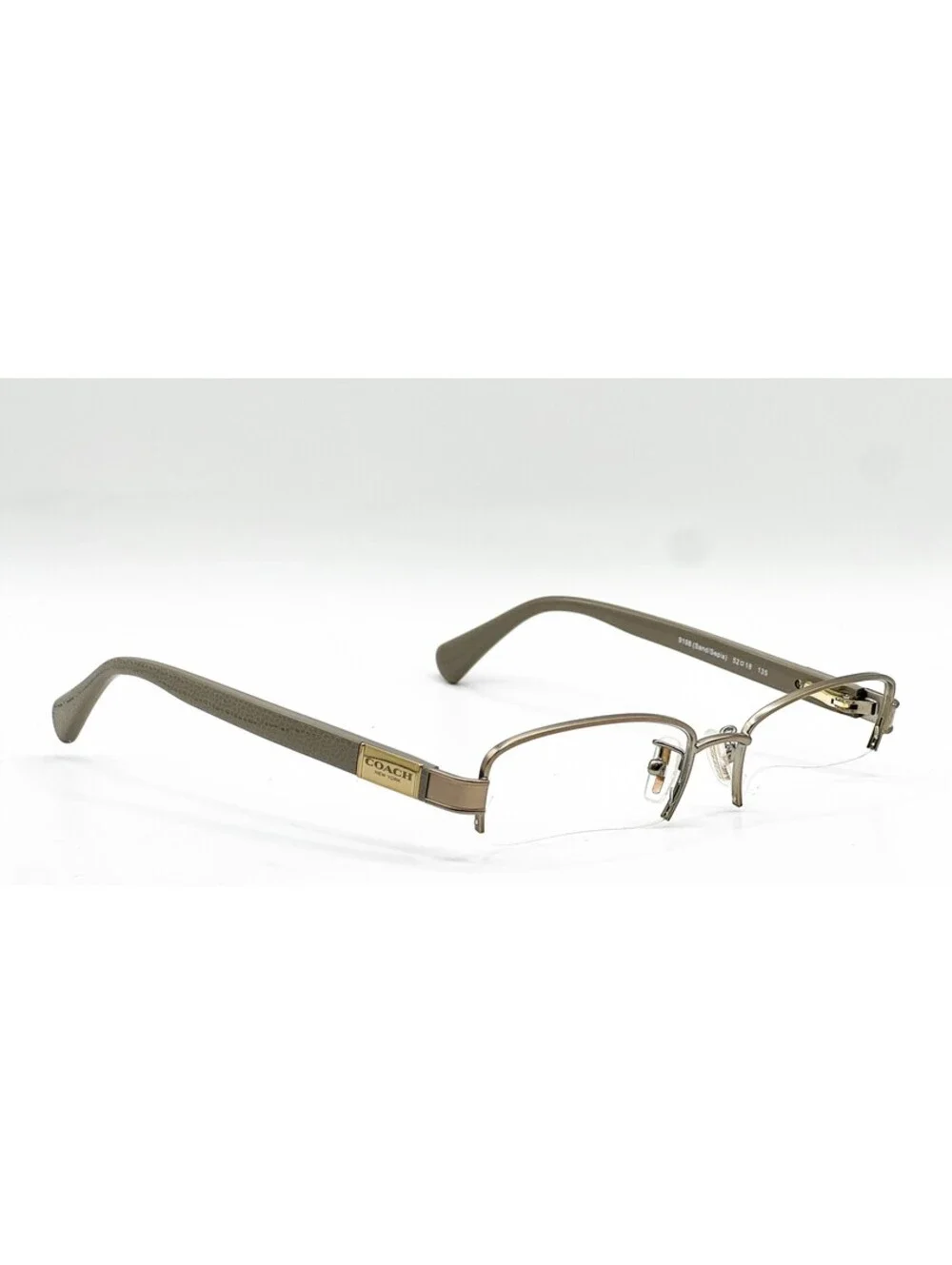 Coach HC 5059 9198 Sand Sepia Rectangle Authentic Eyeglass Frames 52-18-135